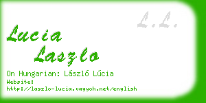 lucia laszlo business card